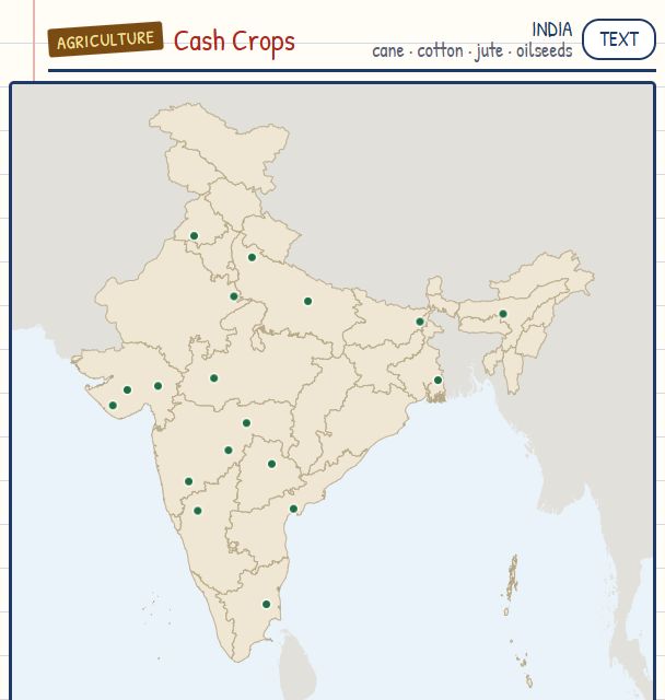 Cash Crops map