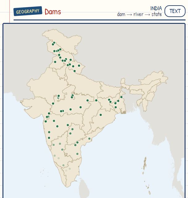 Dams and Reservoirs map