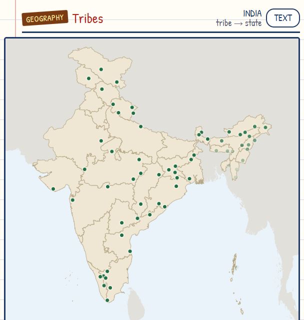 Tribes of India map